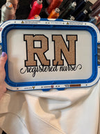 RN Embroidered Glitter HTV Sweatshirt