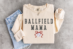 Ballfield Mama Embroidered Sweatshirt - Baseball with Bow