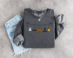 Halloween Banner Embroidered Crewneck Sweater