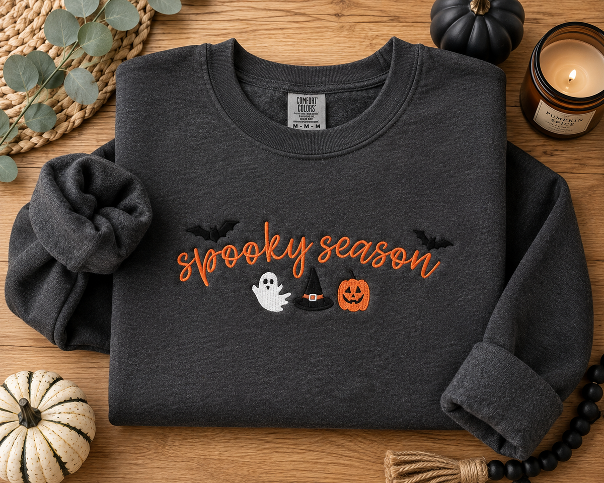 Spooky Season Embroidered Sweatshirt